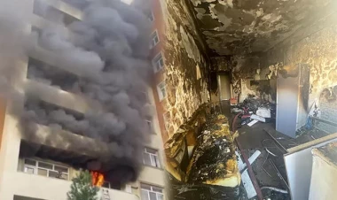 Yaşayış binasında yanğın, sakinlər təxliyə edildi - VİDEO