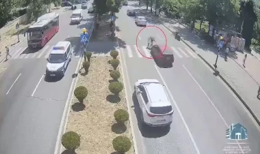 Bakıda piyadaların vurulması ilə nəticələnən qəzaların anbaan görüntüləri