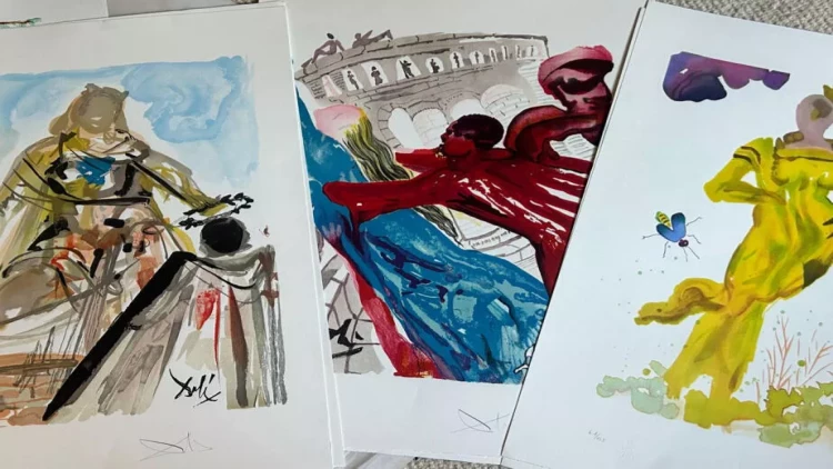 Qarajdan Salvador Dalinin imzası olan 