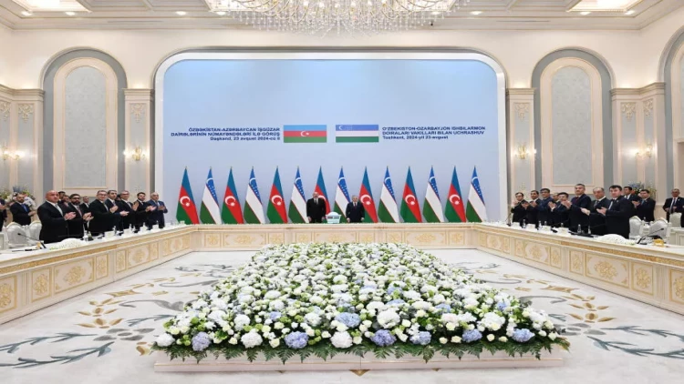 Daşkənddə liderlərin hər iki ölkənin işgüzar dairələrinin nümayəndələri ilə görüşü keçirilib - VİDEO - FOTO