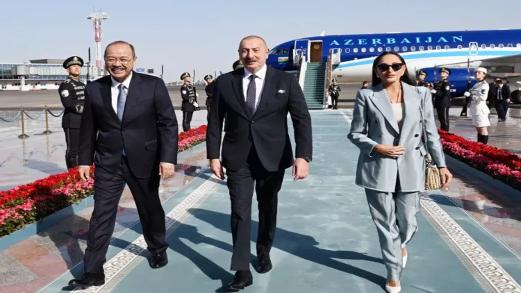 İlham Əliyev Özbəkistana dövlət səfərinə gedib - VİDEO - FOTO