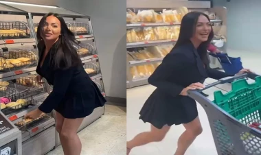 Supermarketdə əxlaqsızlıq edən modeli interpol axtarışa verdi - VİDEO