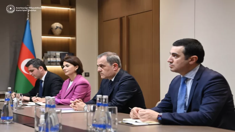 Ceyhun Bayramov ATƏT rəsmisi ilə görüşüb - FOTO