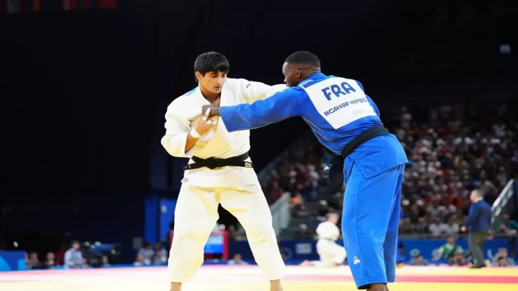 Paris-2024: Elcan Hacıyev 1/8 finalda uduzdu - VİDEO - FOTO