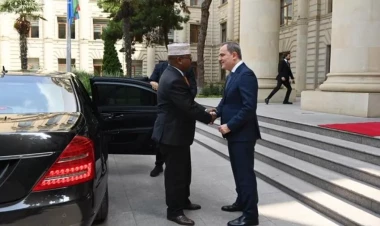 Ceyhun Bayramov Somalidən olan həmkarı ilə görüşüb - FOTO