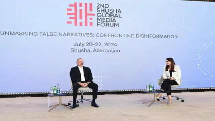 Prezident Şuşada II Qlobal Media Forumunda çıxış edib - VİDEO - FOTO