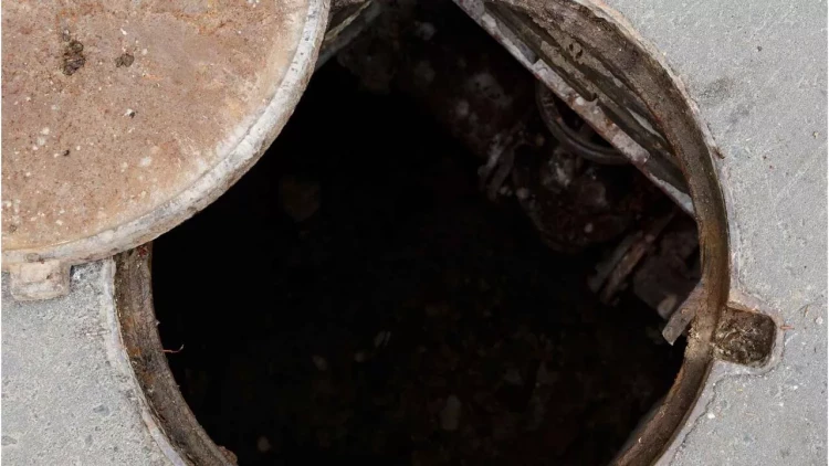 Qadın kanalizasiya quyusuna düşdü - VİDEO