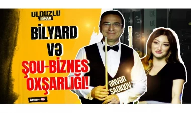 Ənvər Sadıqov bilyardda məharətini göstərdi - yalnız İdman.Biz TV-də - VİDEO