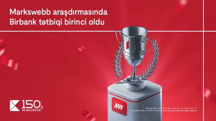 Kapital Bank “Markswebb”in Azərbaycanın 2024-cü il üzrə mobil bankçılıq sıralamasında 1-ci yerdədir
