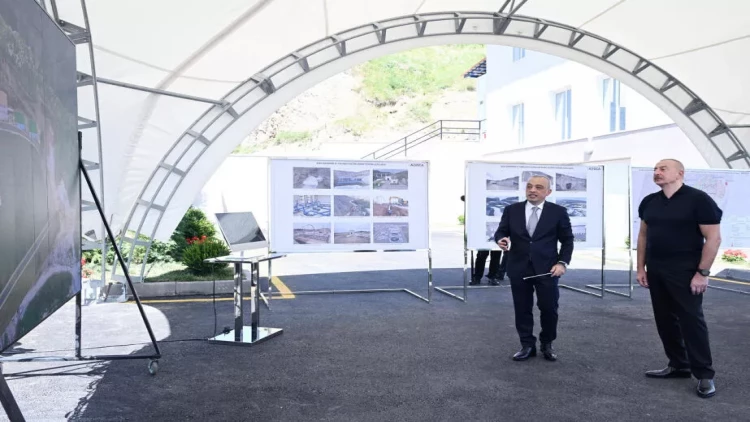 İlham Əliyev Şuşa sutəmizləyici qurğular kompleksinin açılışında iştirak edib - VİDEO - FOTO