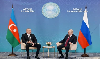 Astanada İlham Əliyevin Vladimir Putin ilə görüşü olub - VİDEO - FOTO