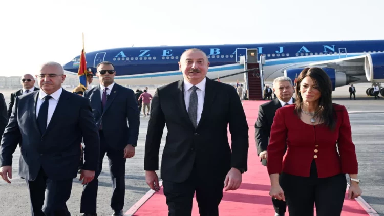 İlham Əliyev Misirə getdi - VİDEO - FOTO
