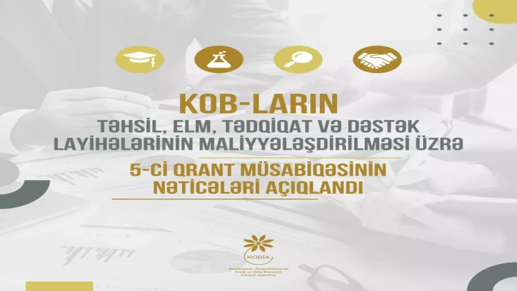 KOB subyektləri üçün 5-ci qrant müsabiqəsinin nəticələri açıqlandı