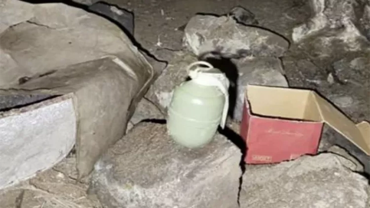 Gədəbəydə tuneldə qumbara tapıldı - FOTO