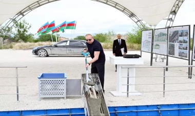 Prezident Sarıcallı kəndinin təməlini qoyub - VİDEO - FOTO