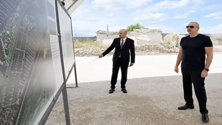 Prezident Karxulu kəndinin təməli qoyub - VİDEO - FOTO