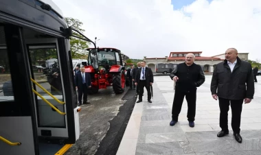 Azərbaycan ilə Belarusun birgə istehsalı olan avtobusa baxış keçirildi - FOTO