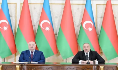İlham Əliyev və Aleksandr Lukaşenko mətbuata bəyanatlarla çıxış ediblər - VİDEO - FOTO