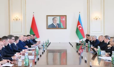 Prezidentin Aleksandr Lukaşenko ilə geniş tərkibdə görüşü keçirilib - VİDEO - FOTO