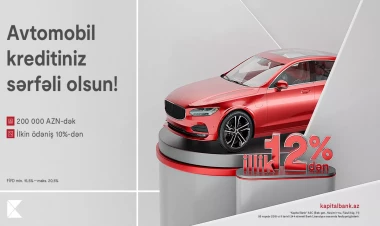 Kapital Bank-la avtomobil arzunuza çatmaq daha asandır