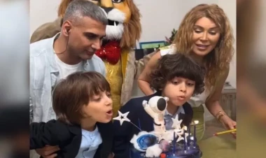 Efirdə əkizlərinə ad günü etdilər - VİDEO