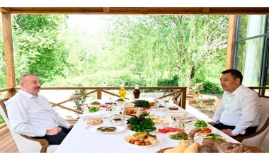 Azərbaycan və Qırğızıstan prezidentləri birgə nahar ediblər