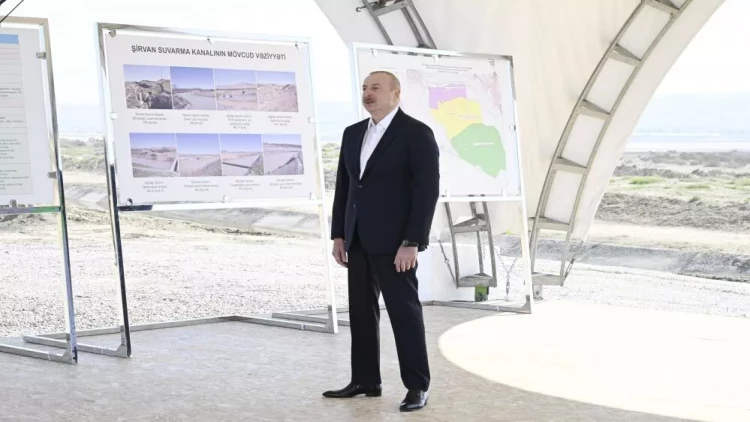 İlham Əliyev: Xəzər dənizinin suyunun duzsuzlaşdırılması layihəsi üzərində iş aparılır