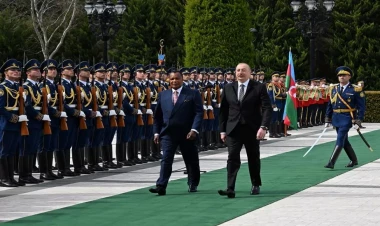 İlham Əliyev Konqo Prezidentini qarşılayıb - VİDEO - FOTO