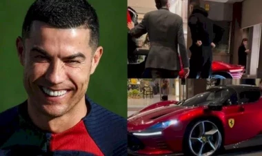 Ronaldo 2,2 milyon dollarlıq “Ferrari”si ilə - VİDEO