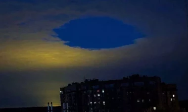 Azərbaycanda səmada görünən obyekt TƏŞVİŞƏ SALDI - VİDEO