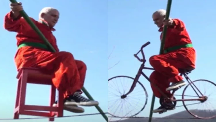 Azərbaycanın ən yaşlı kəndirbazı: “Özümə rəqib tanımıram”