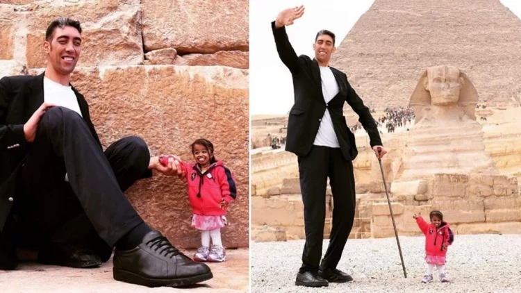 Dünyanın ən uzun kişisi və ən qısa qadınının hekayəsi - FOTOlar