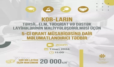 5-ci qrant müsabiqəsi barədə sualları olan KOB subyektlərinin nəzərinə!