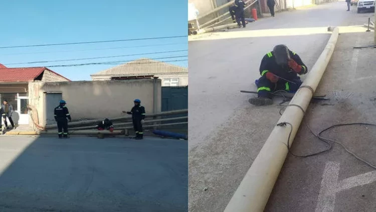 Bakıda maşın qaz xəttinə ÇIRPILDI: 3 min ev qazsız qaldı