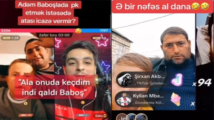 Uşaqlarına söyüş öyrədib TikTokdan pul qazananlar... - FOTO