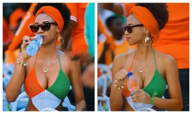 Afrika stadionlarını cazibədar edən gözəllər - FOTOlar