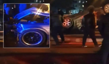 Bakının mərkəzində BMW “Prius”a çırpıldı - Xəsarət alanlar var - VİDEO