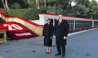 İlham Əliyev və Mehriban Əliyeva Şəhidlər xiyabanını ziyarət ediblər - VİDEO - FOTO
