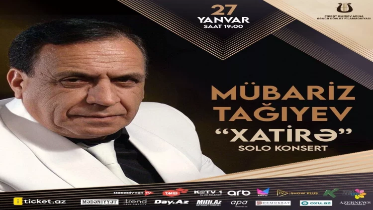 Mübariz Tağiyev Gəncə Dövlət Filarmoniyasinda solo konsert proqrami ilə çixiş edəcək - VİDEO