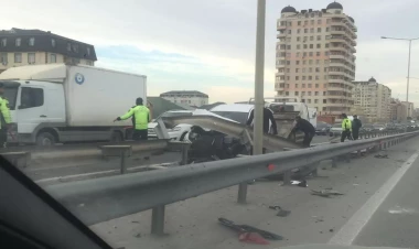 Bakı-Sumqayıt yolunda AĞIR QƏZA - Xəsarət alanlar var - VİDEO - FOTO