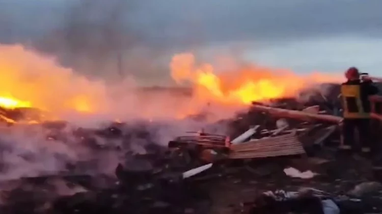 Bakı-Quba-Rusiya avtomobil yolunun kənarında yanğın başlayıb