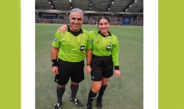 İslandiyada futbol turnirini azərbaycanlı hakim qızı ilə birlikdə idarə edib - FOTO