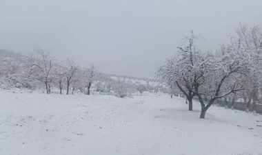 Bu rayonlara qar yağır - FOTO