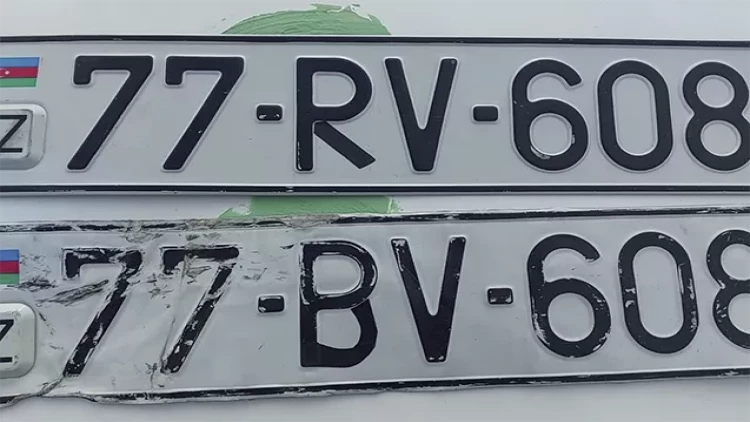 Maşın nömrələrinə müdaxilə edən qazi saxlanıldı - FOTO