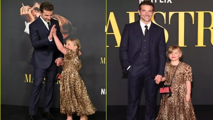 Bredli Kuper İrina Şeykdən olan qızı ilə ilk dəfə - FOTOlar