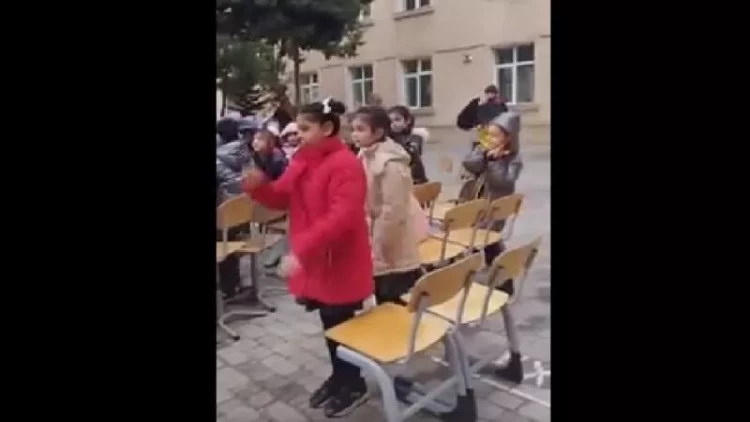 Bakıda bu məktəbin şagirdləri zəlzələni rəqslə qarşıladı - VİDEO