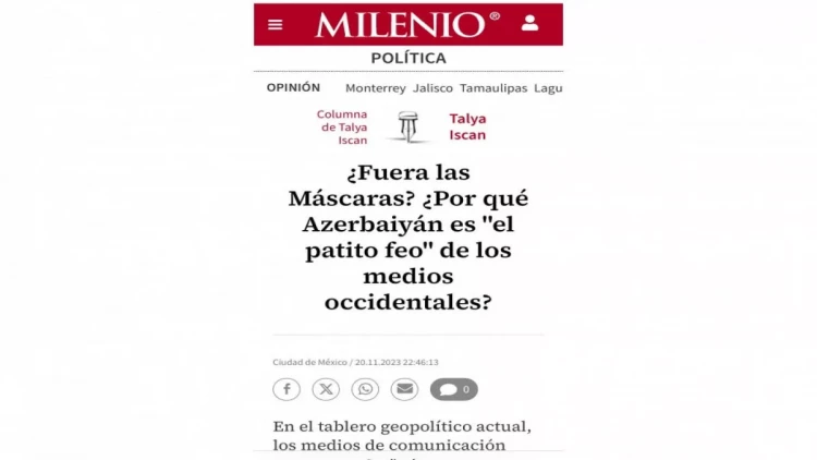 Meksika mətbuatı Qərb KİV-lərinin ikili standartlarından yazdı