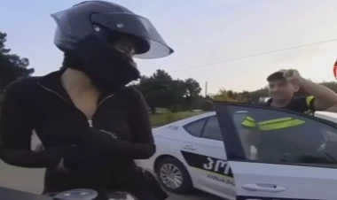 Yol polisinin saxladığı qız 