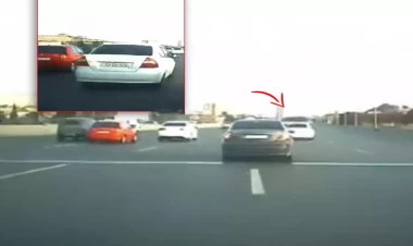 Bakı-Sumqayıt yolunda qəza törədib qaçdı, polis yaxaladı - VİDEO