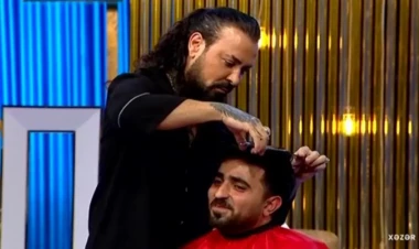 Niyam canlı yayımda bərbərlik etdi - VİDEO